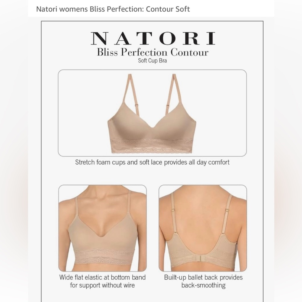 Brand new with tags Natori bliss perfection bra.  Black. Size 36B.